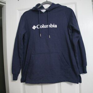 Columbia Unisex Hooded Sweatshirt, Size Small, Navy Blue